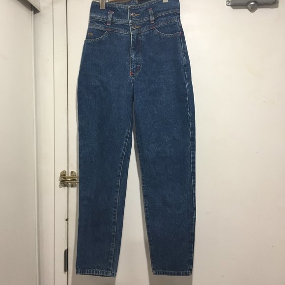VINTAGE ACTION HIGH RISE DENIM JEANS SIZE 4 - Picture 2 of 8